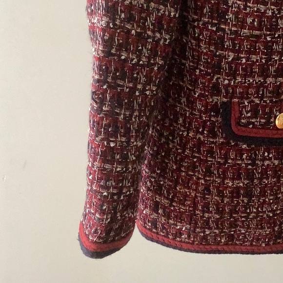 Talbots Tweed Blazer with Gold Buttons and Pockets Size 8 - Picture 8 of 14